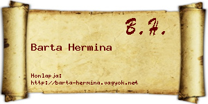 Barta Hermina névjegykártya
