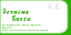 hermina barta business card